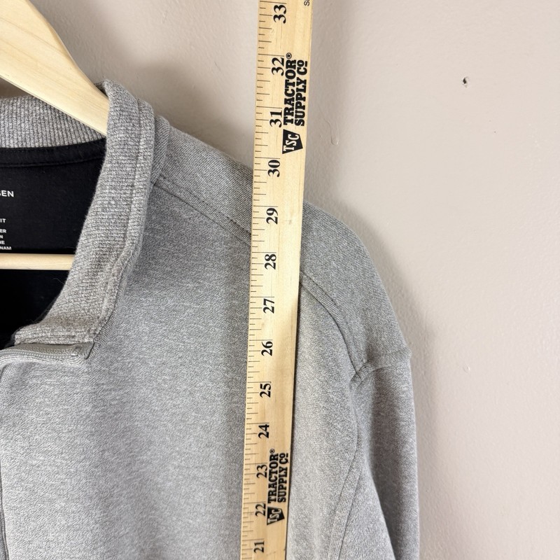 Van Heusen XL Quarter Zip Pullover Gray Fleece Lined Classic Fit Mens gallery