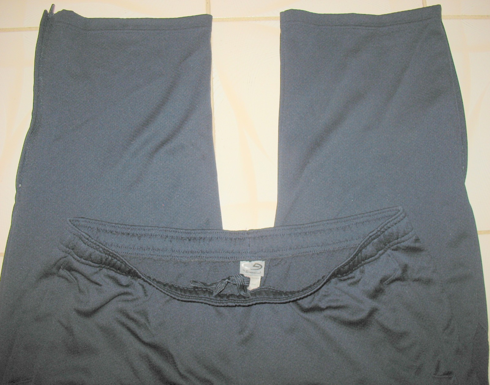 CHAMPION - NAVY - 100% NYLON - ZIPPERS AT ANKLE OPENINGS - ATHLETIC PANTS - XL gallery