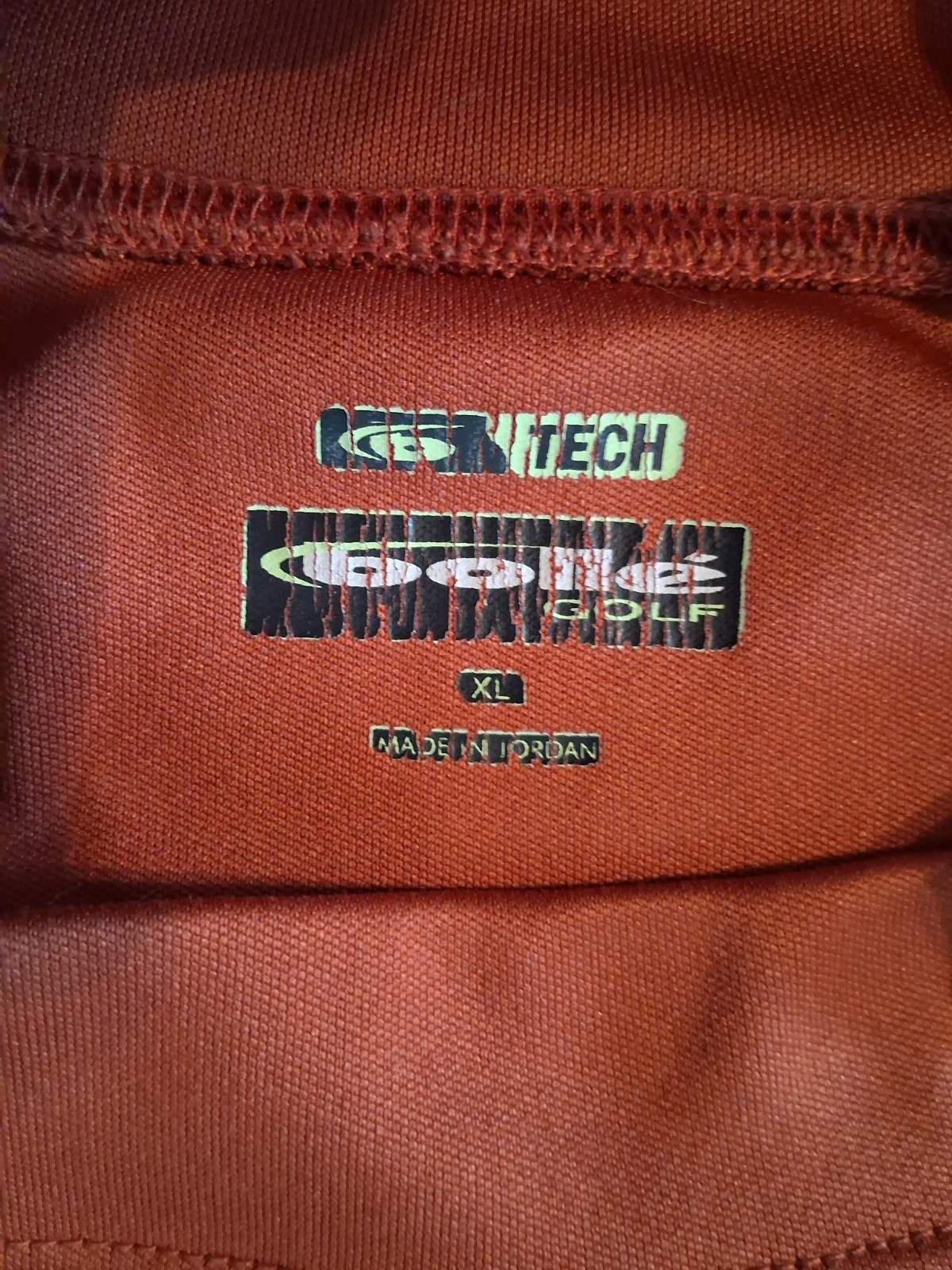Golf Shirt Men's Bolle Tech Orange XL Long Sleeve Pullover 100% Polyester gallery
