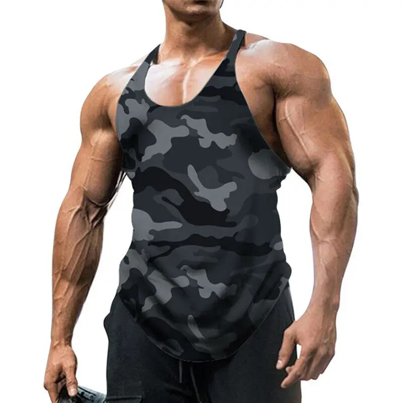 3D Print Camo Pattern Tank Top For Men Summer Sleeveless Muscle Vest Tees C gallery