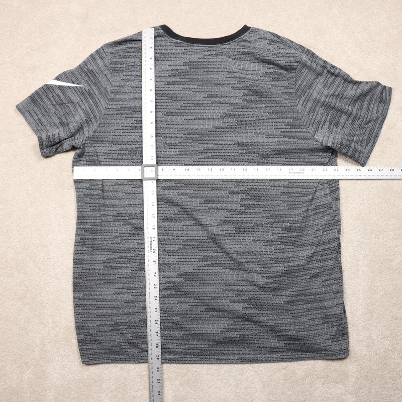 Nike Dri-FIT Shirt Mens 2XL Gray Allover Nike Logo Print The Nike Tee 873095-065 gallery