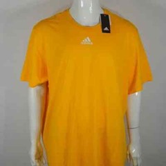 Adidas Amplifier tee Men s T-Shirt 4XL Short Sleeve Logo Gold White NWT