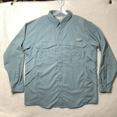 Columbia Fishing PFG Omni Shield Shirt XL Blue Airgill Vented Long Sleeve Mens