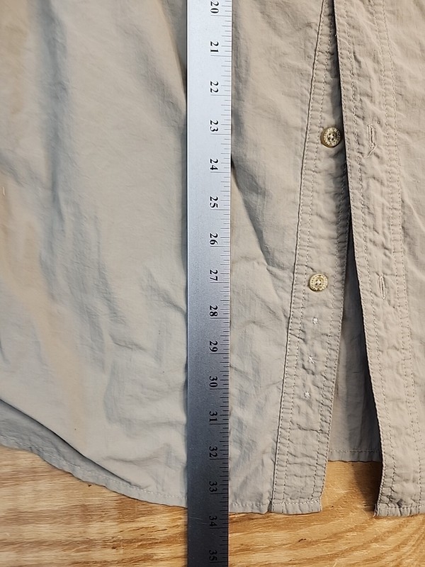 Magellan Beige Nylon Fishing Outdoors Shirt Vented Lightweight Mens XL L/S gallery