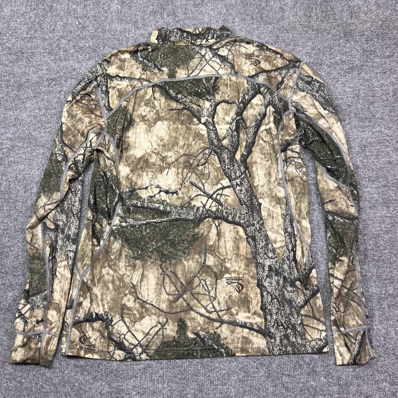 Core4Element Pullover Mens Large Mothwing Camo 1/4 Zip Merino Wool Hunting Shirt gallery