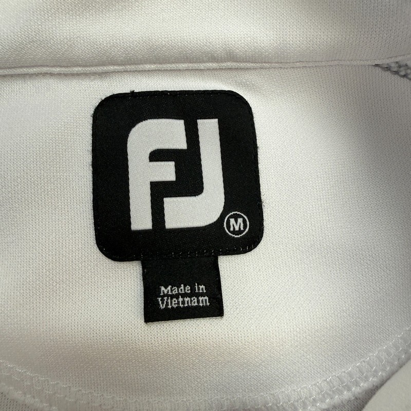 FootJoy Sweater Mens Medium White 1/4 Zip Golf Performance Sweatshirt Pullover gallery