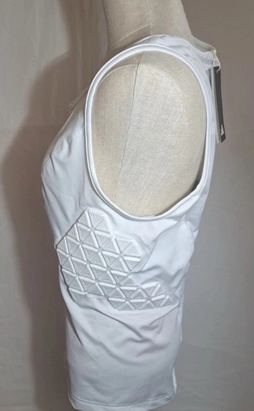 Adidas Men's Padded Compression White Tank Top Size 3XL Sports Training $80 Nwt gallery