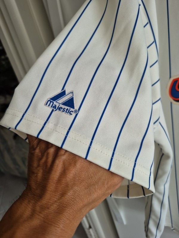 Vintage Majestic MLB New York Mets Jersey Sewn Button Up White Men's Sz XL gallery