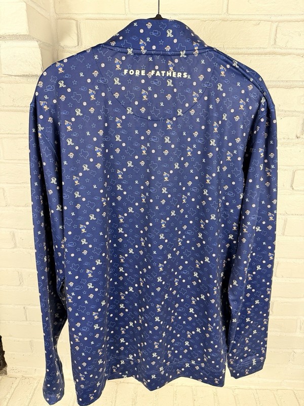 Fore Fathers XL Golf Pullover Texas Rangers Print Performance 1/4 Zip Stretch gallery