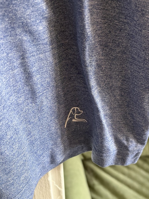 Rhoback Blitz Tech Performance Short Sleeve Heather Blue T-Shirt Size Small gallery