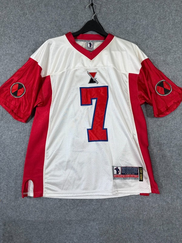 Battlefield Collection US Army 7 ID 7th Infantry Division Jersey Men L Red White gallery