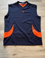 VINTAGE Starter Jersey Shirt Men Large Dark Blue Orange Tank Top Basketball