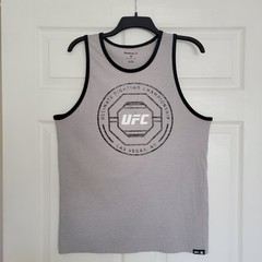 UFC Reebok Ultimate Fighting Championship Dual Blend Gray Tank-Top Size Medium