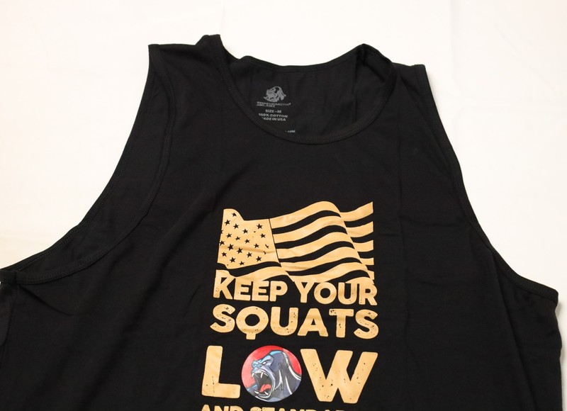 Behemoth Labz Men's Keep Your Squats Low Graphic Muscle Tank CF6 Black Medium gallery
