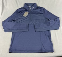 KJUS Golf Pullover Dane Midlayer Half Zip Medium Atlanta Blue Polyester $249