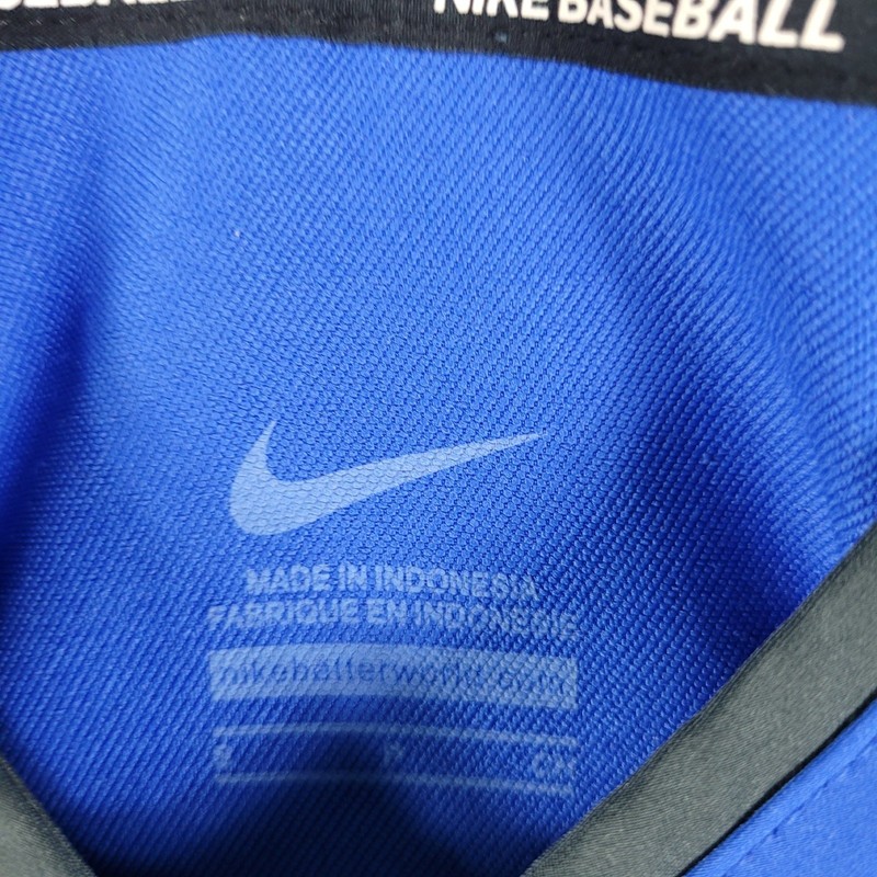 Nike Baseball Pullover Men's Small Blue Snap Button AH9610-480 Short Sleeve EUC gallery