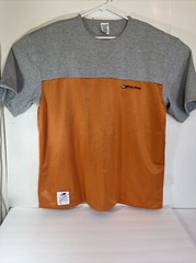 Vtg Tommy Hilfiger Athletics Mens 2XL Reversible Mesh Jersey T-Shirt Orange Grey