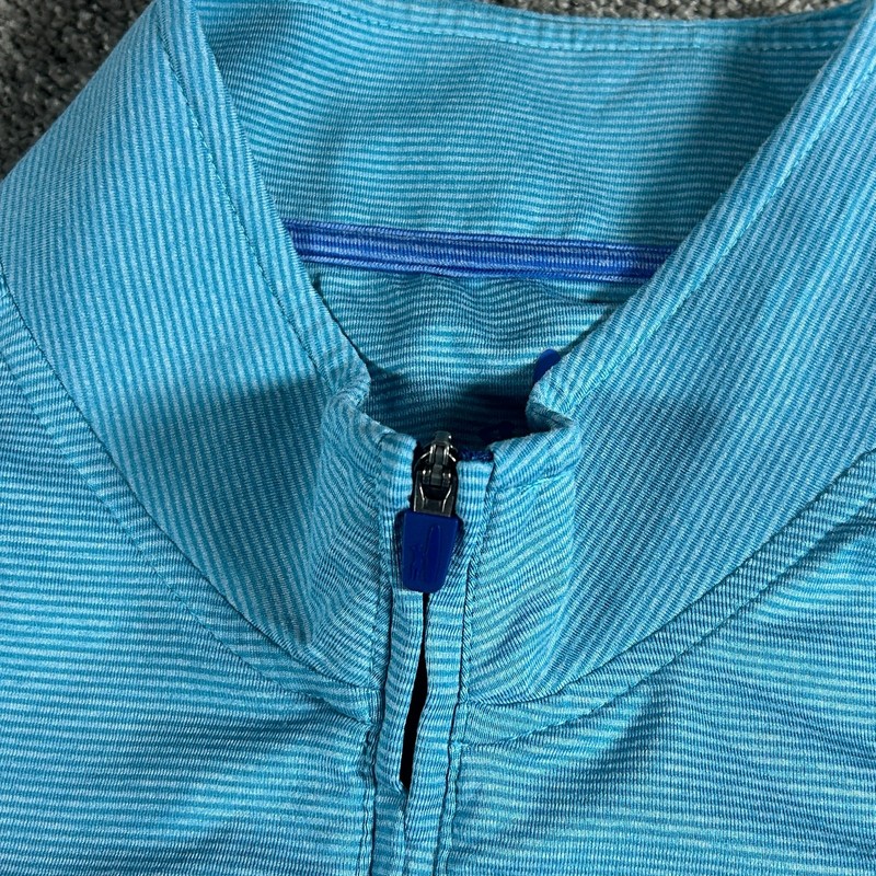 Johnnie-O Bert XL Performance 1/4 Zip Pullover Teal Blue Golf gallery