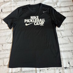 Mens Nike Dri Fit Pickleball Camp US Sports Legend T Shirt Black White L