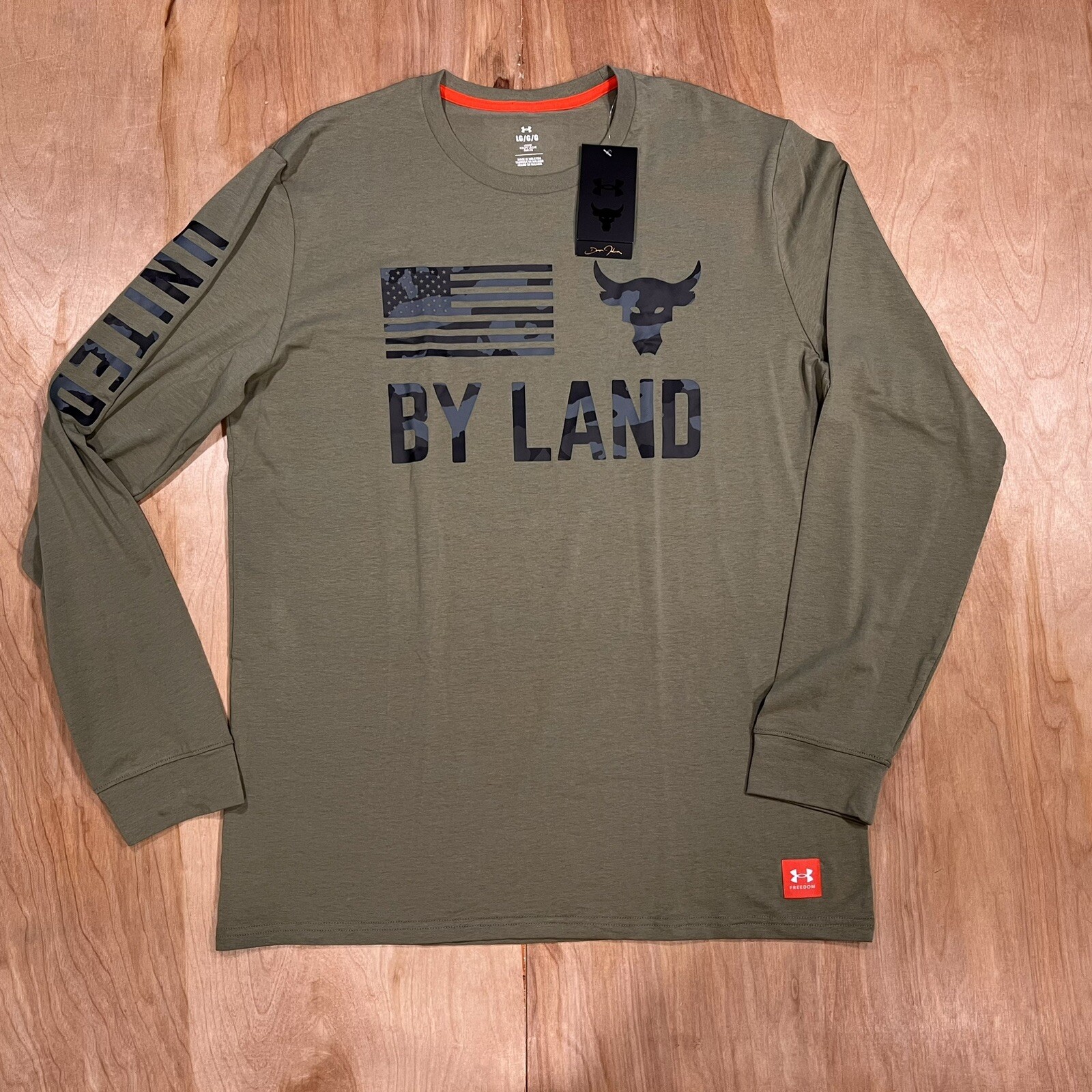 Under Armour Project Rock Veterans Day Long Sleeve Mens S USA ARMY By Land gallery
