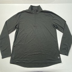 Vuori Ponto Performance Half Zip Pullover Charcoal Heather Gray Mens XL