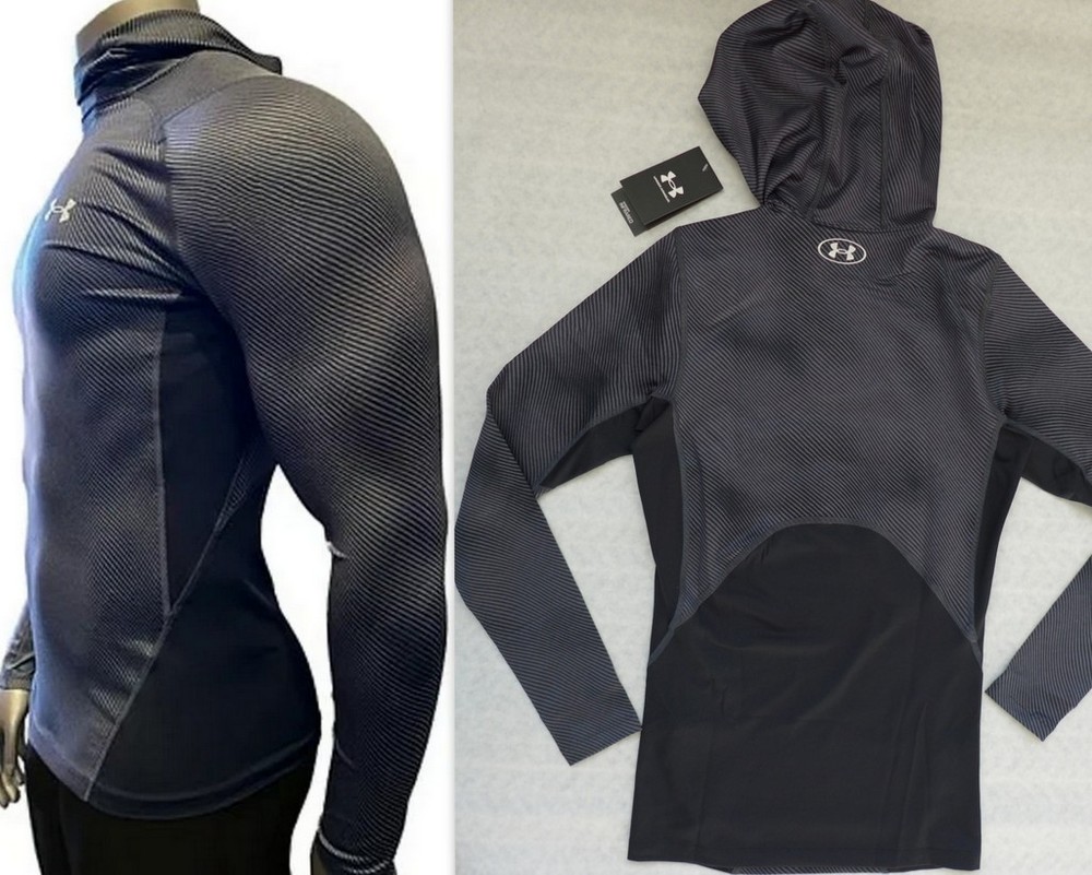 UNDER ARMOUR ColdGear Infrared Men's S M Compression hoodie Top 1387387 $80