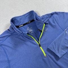 Nike Running Dri-FIT Element Mens Medium Half Zip Pullover Blue Neon 504606-490