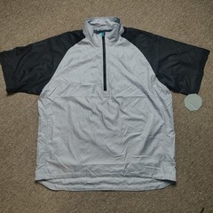 LEVELWEAR Pullover Men XL Silver Short Sleeve 1/4 Zip Outdoor Activewear
