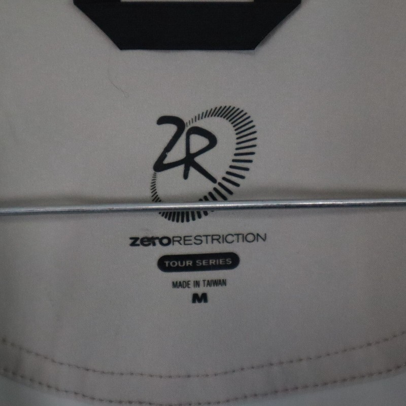 Zero Restriction 1/4 Zip Pullover Mens Medium Tour Series Golf Beige 3/4 Sleeve gallery