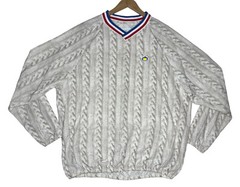 Men’s Chubbies Put in on my Tab Faux Cable Knit Print Pullover Windbreaker XL