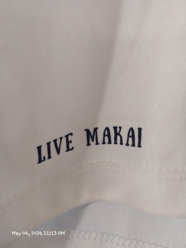 Shaka Kai Maui Tat 2 Athletic 100% Moisture Wick Polyester 1 Wht 1 Blue Mens M gallery