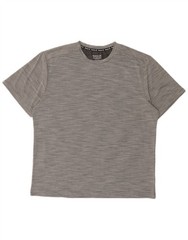 REEBOK Mens T-Shirt Top 2XL Grey Spotted Polyester BF12