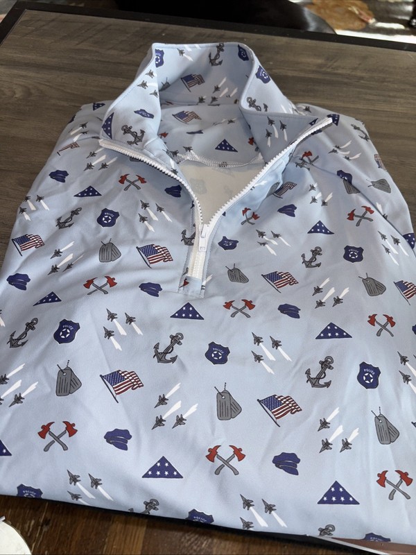 Heroes Military America Medium Mens Long Sleeve 1/4 Zip Smith & Quinn Brand gallery