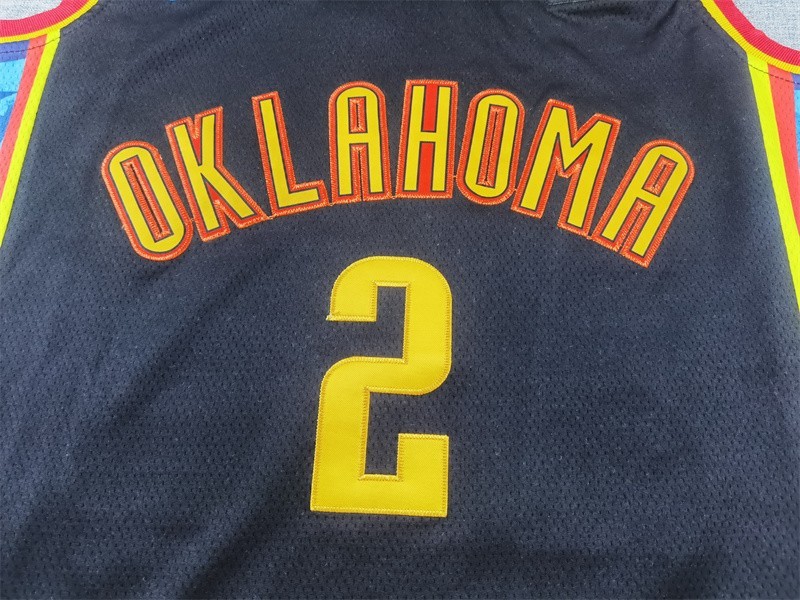 New Shai Gilgeous-Alexander #2 Stitched Black SportShirt Adult Size:S-XXL gallery