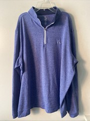 Rhoback 1/4 Zip Pullover Mens XXL Herringbone Jacquard Performance Long Sleeve
