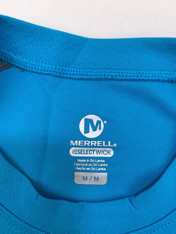 Merrell Men’s Blue Select Wick Short Sleeve Athletic Performance Shirt Sz M gallery