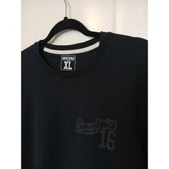 Squat Wolf Dry Knit Athletic T Shirt Logo Lifting Tee Mens XL Black Performance