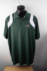 Antigua Minnesota Wild NHL Hockey Men’s XL Polo Green and White Activewear