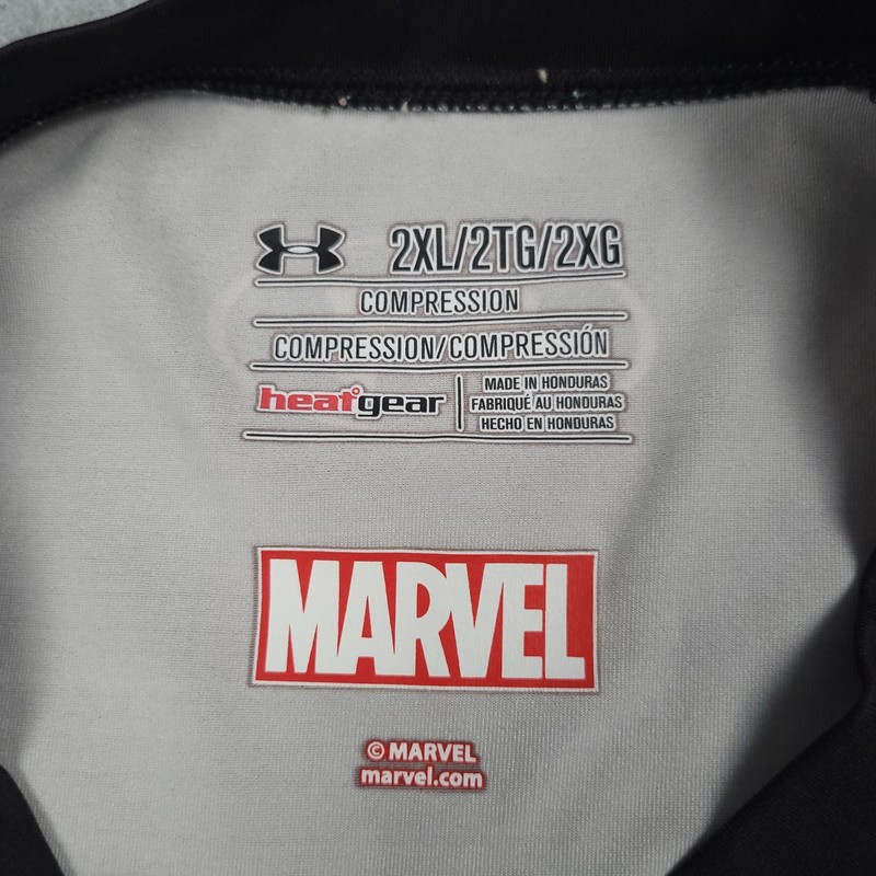 The Punisher Under Armor Compression Shirt Men 2XL Black Marvel Alter Ego Gym gallery