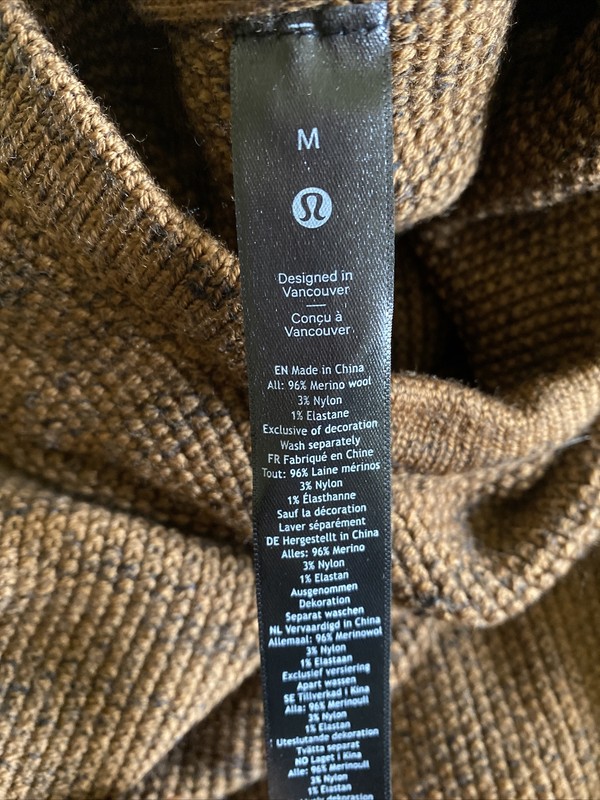 NWT Lululemon Cascade Coast Hoodie SZ M COPB/BLK Copper Brown/Black gallery