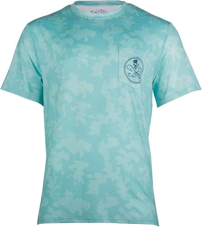 Salt Life Short Sleeve Classic Fit Pocket Shirt, Aruba Blue gallery
