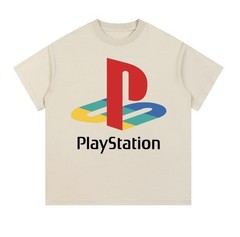 PlayStation Classic Logo Tee – Retro 90s Gaming Vintage Wash Med-2XL Shirt