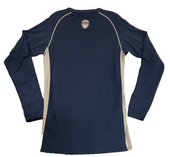 Nike Dri-FIT Shirt Mens Navy Blue and Gray Long Sleeve Fitted Base Layer SZ XXL