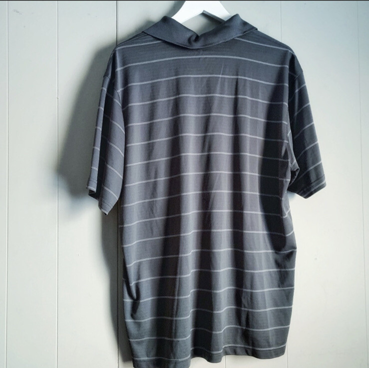 C9 by CHAMPION Duo Dry Striped Gray & White Polo Shirt Size XL gallery