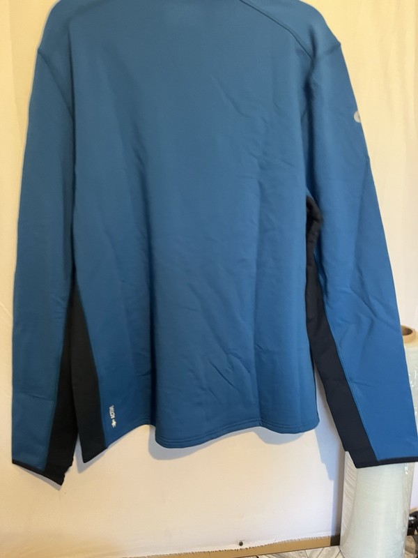 Smartwool Active 1/4 Zip Mock Neck Pullover Pockets Blue/Black Men's XL gallery