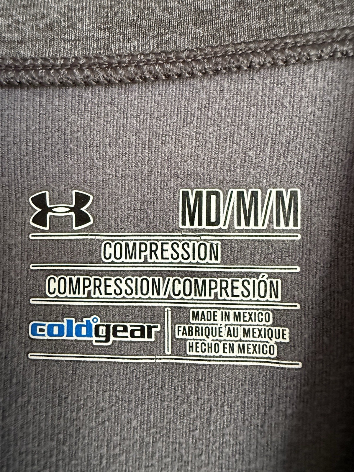 Under Armour Cold Gear Long-Sleeve Compression Long Sleeve Shirt Gray Black gallery