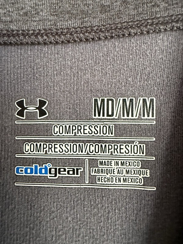 Under Armour Cold Gear Long-Sleeve Compression Long Sleeve Shirt Gray Black gallery