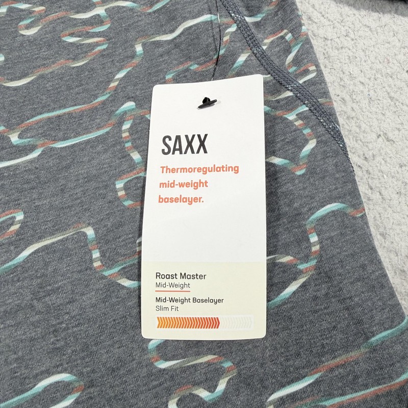 NWT Saxx Mens XL Roast Master 1/2 Zip Base Layer Midweight Slim Fit Long Sleeve gallery