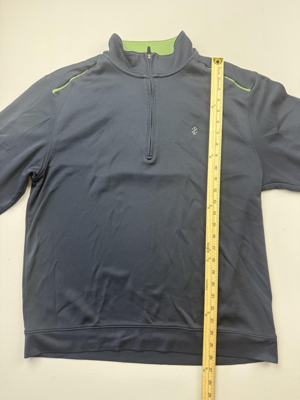 IZOD PerformX Pullover Mens Large Blue Quarter Zip Mock Neck Performance Top gallery