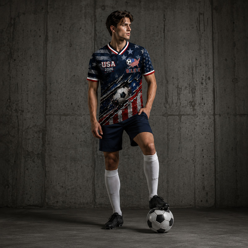 Patriotic USA 2026 Soccer Jersey Custom Name Number 10 Football Fan Shirt Gift gallery